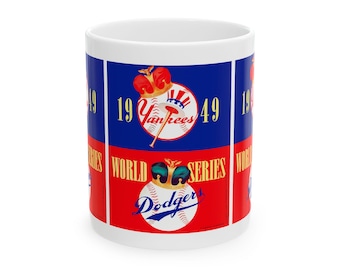 1949 Yankees vs Dodgers Baseball World Series Mug