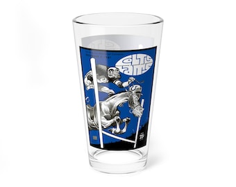 1961 Baltimore to Los Angeles Football Mixing Glass, 16oz | Retro Sports Bar Glass