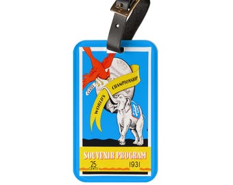 1931 World Series Athletics vs Cardinals Luggage Tag | Vintage Baseball Design