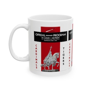 1934 Vintage St. Louis Cardinals - Detroit Tigers - World Series Baseball Program Cover - Ceramic Mug, 11oz