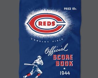 Vintage 1944 Cincinnati Reds Baseball Golf Towels - Sports Memorabilia, Gift for Baseball Fans, Retro Sports Decor, Golf Accessories,