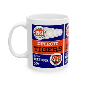 1961 Vintage Detroit Tigers Baseball Yearbook Cover - Ceramic Mug, 11oz