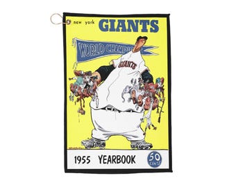 Vintage 1955 Baseball New York Giants Golf Towel - Sports Fan Gift, Golf Accessories, Golf Lover, Golf Gift for Him, Baseball Memorabilia,