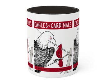 1947 Vintage Chicago Cardinals - Philadelphia Eagles Football Program Cover  - Colorful Mugs, 11oz