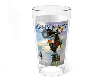 1960 Army-Navy Football Glass Mixing Glass, 16oz | Vintage College Football Drinkware