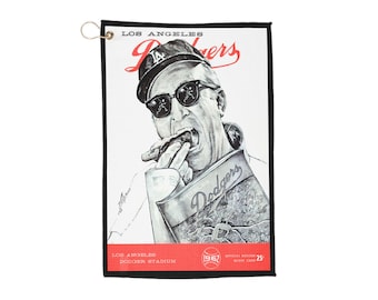 Vintage 1962 Baseball Golf Towel - Los Angeles Hot Dog Design, Sports Towel, Golf Gift, Golf Accessories, Father's Day Gift, Golf Towels Set