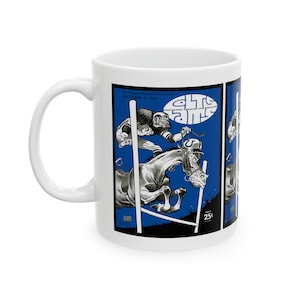 1961 Vintage Baltimore Colts - Los Angeles Rams Football Program Cover - Ceramic Mug, 11oz