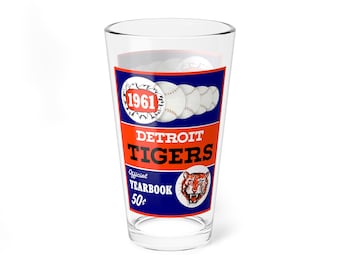 1961 Baseball Tigers Baseball Mixing Glass