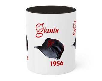 1956 New York Giants Baseball Yearbook Cover - Colorful Mugs, 11oz