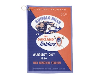 1960 Football Buffalo-Oakland Golf Towel | Vintage Sports, Retro Team
