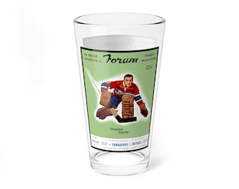 Glassware, 1959-1960 Hockey Montreal Canadiens Mixing Glass, 16oz - Gift for Hockey Fans, Sports Bar Decor, Hockey Memorabilia, Unique