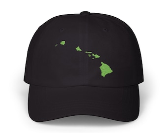 Embroidered Hawaii Dad Cap, Vacation Baseball Hat, Beach Sun Hat, Tropical Embroidery Cap, Summer Travel Cap
