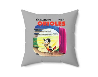 1954 Vintage Baltimore Orioles Sketchbook - Opening Year - Indoor Pillow