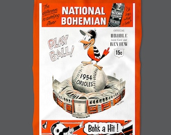 Vintage 1954 Baltimore Orioles Baseball Golf Towel - Sports Towel, Golf Gift, Baseball Memorabilia, Orioles Fan Gift, Sports Decor