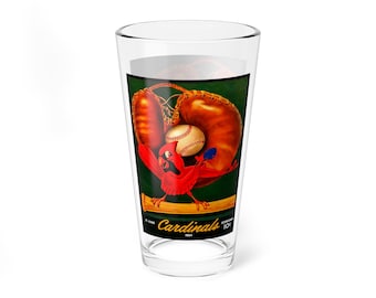 1954 Baseball Cardinals Mixing Glass, 16oz