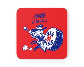 1949 Ole Miss Football - Corkwood Coaster Set