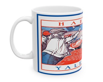 Vintage 1903 Harvard-Yale Football Ceramic Mug, Coffee Cup, Tea Mug, Sports Fan Gift, Retro College Game Memorabilia, Sports Lover Drinkware