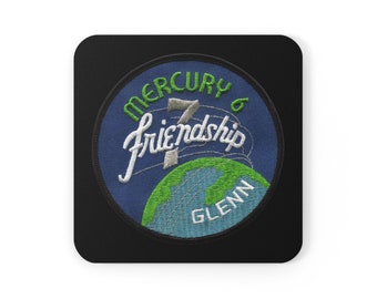 NASA - Mercury 6 - Friendship 7 Flight Patch  -  Corkwood Coaster Set