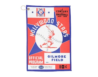 Vintage 1939 Baseball Hollywood Stars Golf Towels - Sports Towel, Gift for Baseball Fans, Retro Golf Accessory, Hollywood Memorabilia,