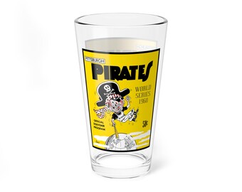 Vintage 1960 Baseball World Series Pittsburgh Pirates Mixing Glass, Gift for Baseball Fans, Sports Memorabilia, Retro Home Decor, Sports