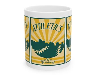 Oakland Athletics Baseball Mug, Sports Fan Gift, Baseball Team Cup, Baseball Lover Souvenir, Gift for Him, Gift for Her