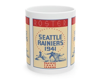 1941 Vintage Seattle Rainiers Roster Cover - Ceramic Mug, 11oz