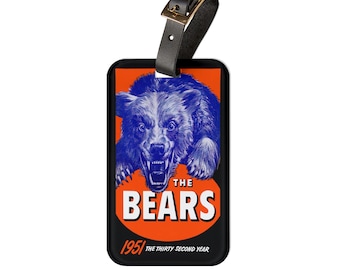 1951 Chicago Bears Football Luggage Tag | Vintage Football