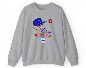 1955 White Sox Baseball Scorecard - Heavy Blend Crewneck Sweatshirt