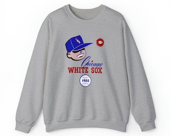 1955 White Sox Baseball Scorecard - Heavy Blend Crewneck Sweatshirt