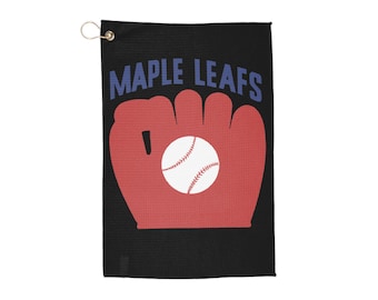 Vintage 1952 Baseball Canada Toronto Maple Leafs Golf Towels, Sports Towel, Golf Accessories, Retro Sports Decor, Golf Gift