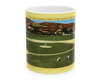 Vintage Catalina Island Cubs Baseball Postcard Ceramic Mug - Spring Training, Sports Fan Gift, Coffee Cup, Tea Mug, Baseball Lover Gift,