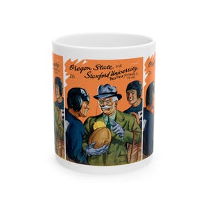 Vintage Oregon State Beavers- Stanford Football Ceramic Mug, 1946 Sports Fan Gift, College Team Game Day Cup, Beavers Memorabilia, Coffee