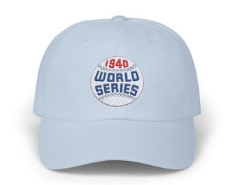 Vintage Detroit Tigers Cap, 1940 Baseball World Series Embroidered Hat, Cincinnati Reds, Retro Dad Hat, Sports Fan Gift,Baseball Memorabilia