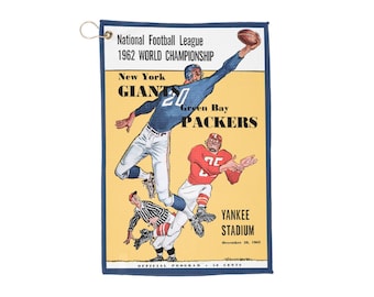 Sports Towel, 1962 Football New York Giants-Green Bay Packers Memorabilia Gift, Golf,  Fan Gear, Golf Accessory, Sports Collectible, Golf