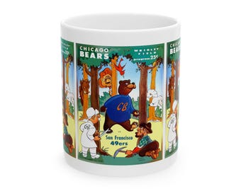 1958 Football Bears vs 49ers Ceramic Mug 11oz, 15oz