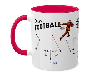 Play Football - Call the Plays Yourself - Colorful Mug, 11oz