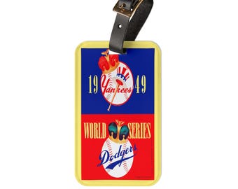 1949 Yankees vs Dodgers Baseball World Series Luggage Tag