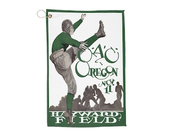 Golf Towels, Vintage Sports Towel, 1927 Football Oregon-Oregon State, College Game Day Gift, Golf Accessories, Golf Gift Ideas, Sports Fan