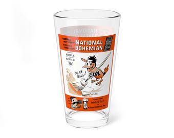 Mixing Glass, 16oz - 1955 Baseball Baltimore Orioles, Home Barware Gift, Baseball Fan Decor, Vintage Sports Glass, Orioles Memorabilia