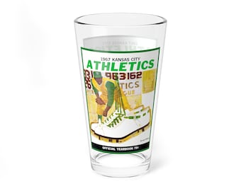 1967 Kansas City Athletics Baseball Mixing Glass, 16oz