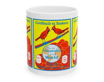 Baseball World Series Ceramic Mug, Cardinals vs Yankees, Sports Fan Gift, 1928 Championship Coffee Cup, 11oz 15oz Novelty Tea Mug, Baseball