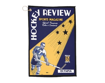 Golf Towels, 1940-1941 Detroit Red Wings Hockey Towel, Sports Golf Towel, Vintage Hockey Gift, Golf Accessories, Gym Towel