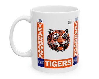 1964 Vintage Detroit Tigers Baseball Yearbook Cover  - Ceramic Mug, 11oz