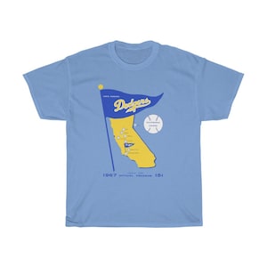 1967 Vintage Santa Barbara Baseball Program Cover - California League - Heavy Cotton Tee