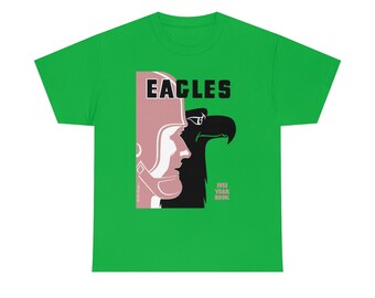 1951 Vintage Eagles Football Yearbook Cover - Heavy Cotton Tee