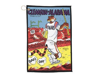 1967 Football Clemson-Alabama Golf Towel | Vintage Sports Memorabilia