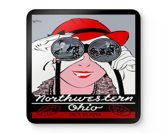 Football 1934 Northwestern Coaster Memorabilia, Sports Coaster, Sports Fan Gift, Football Collectibles, Kitchen Decor