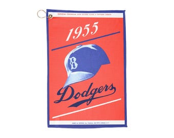 Vintage 1955 Baseball Brooklyn Dodgers Golf Towel, Sports Towel, Hand Towel, Retro Golf Accessories, Father's Day Gift