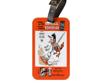 1955 Baltimore Baseball Luggage Tag | Vintage Travel ID