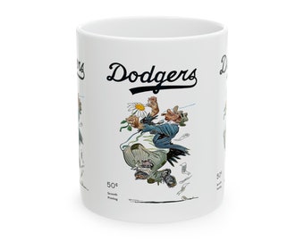 1951 Vintage Brooklyn Dodgers Bum Program Cover  - Ceramic Mug, 11oz